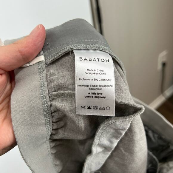 Babaton Aritzia High Rise Gray Wool Blend Pull On Trouser Pants - Picture 7 of 8